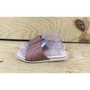 Quoddy Shoes Womens 9.5 Brown Leather Nina Sandals Slides Slip Ons